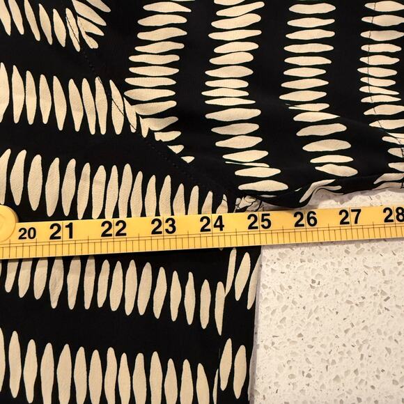 Equilibrio Italia Black Cream Men Short Sleeve Button Down Shirt Large Retro - Picture 7 of 7